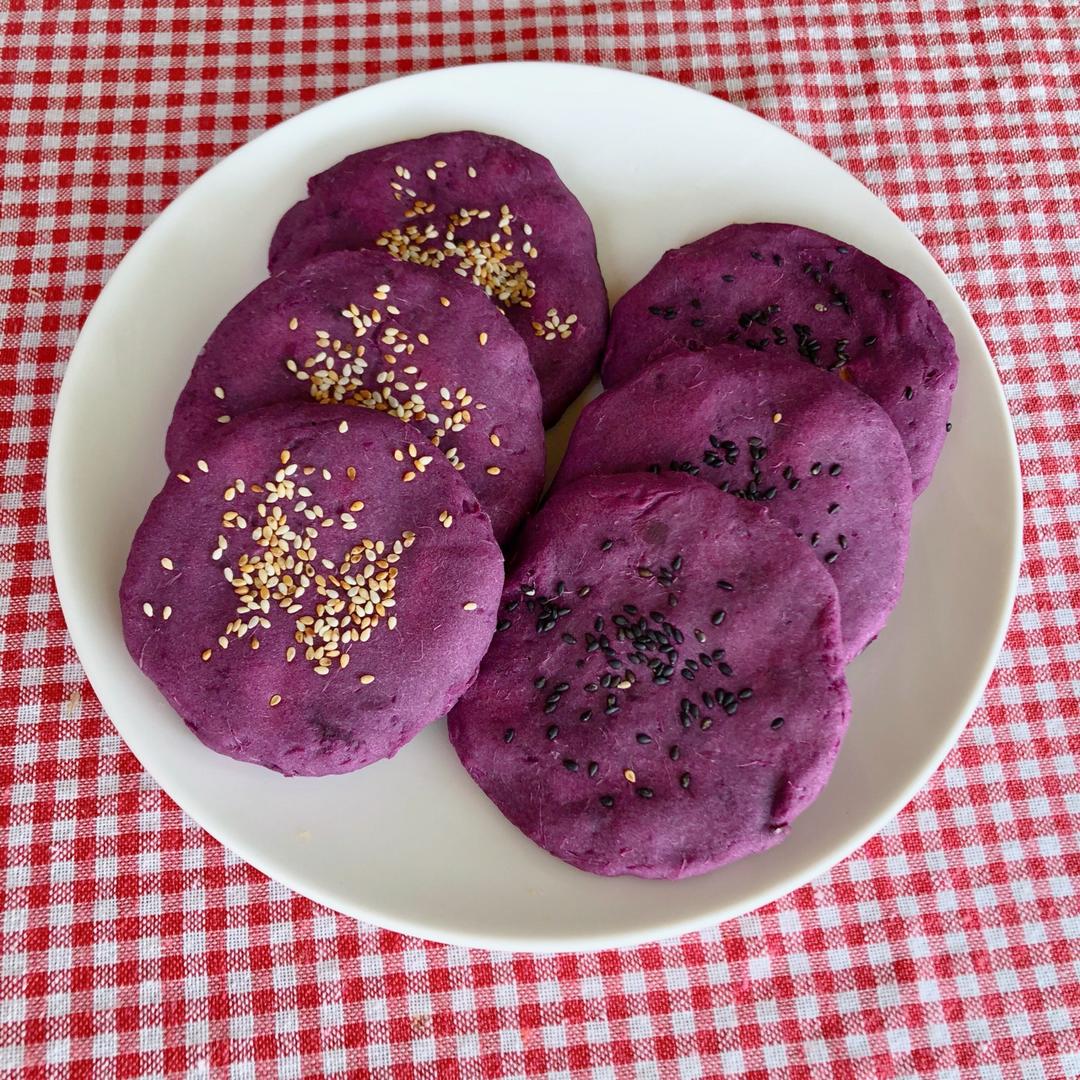 紫薯糯米小饼--超简单烤箱版