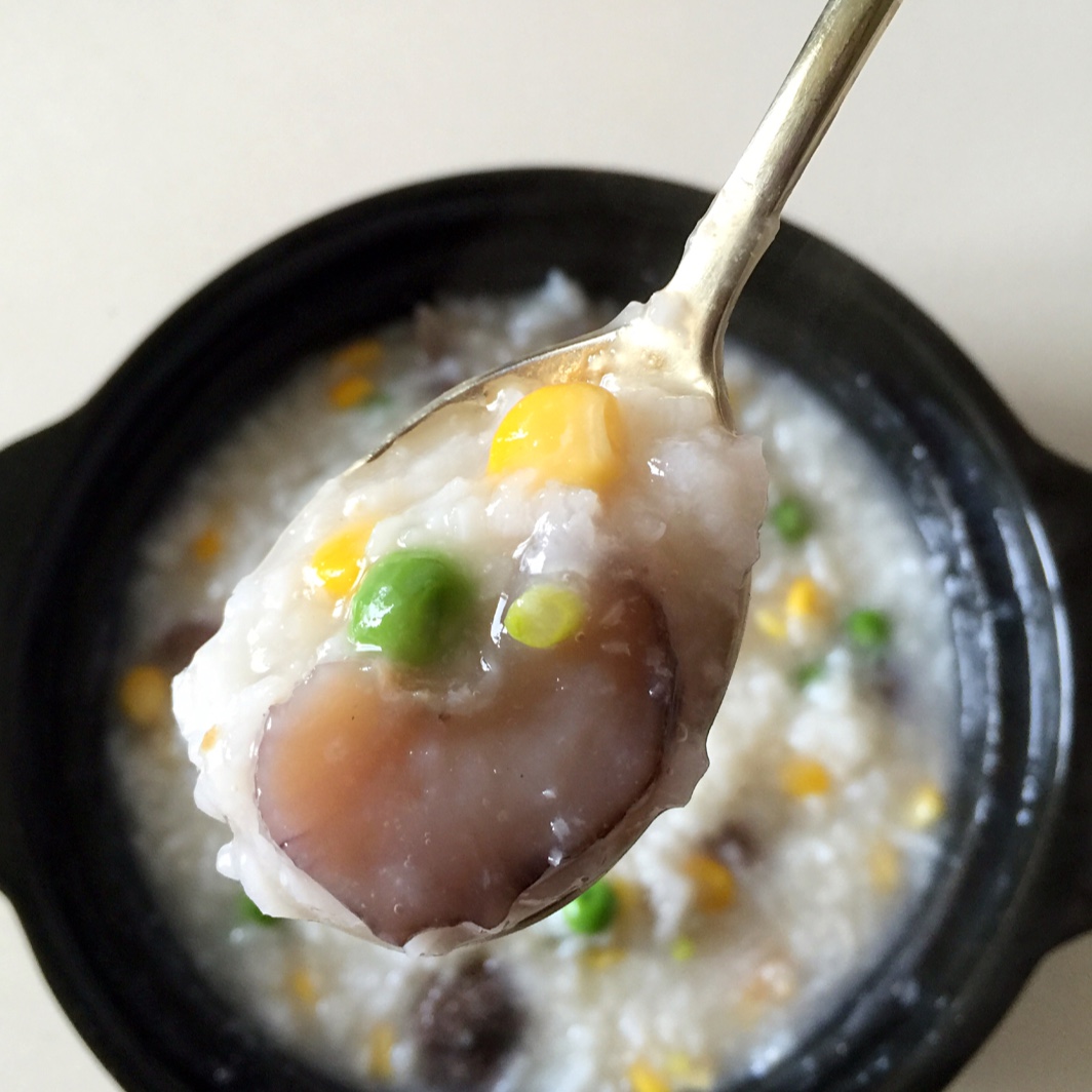 二狗的小乖乖做的砂锅海参粥