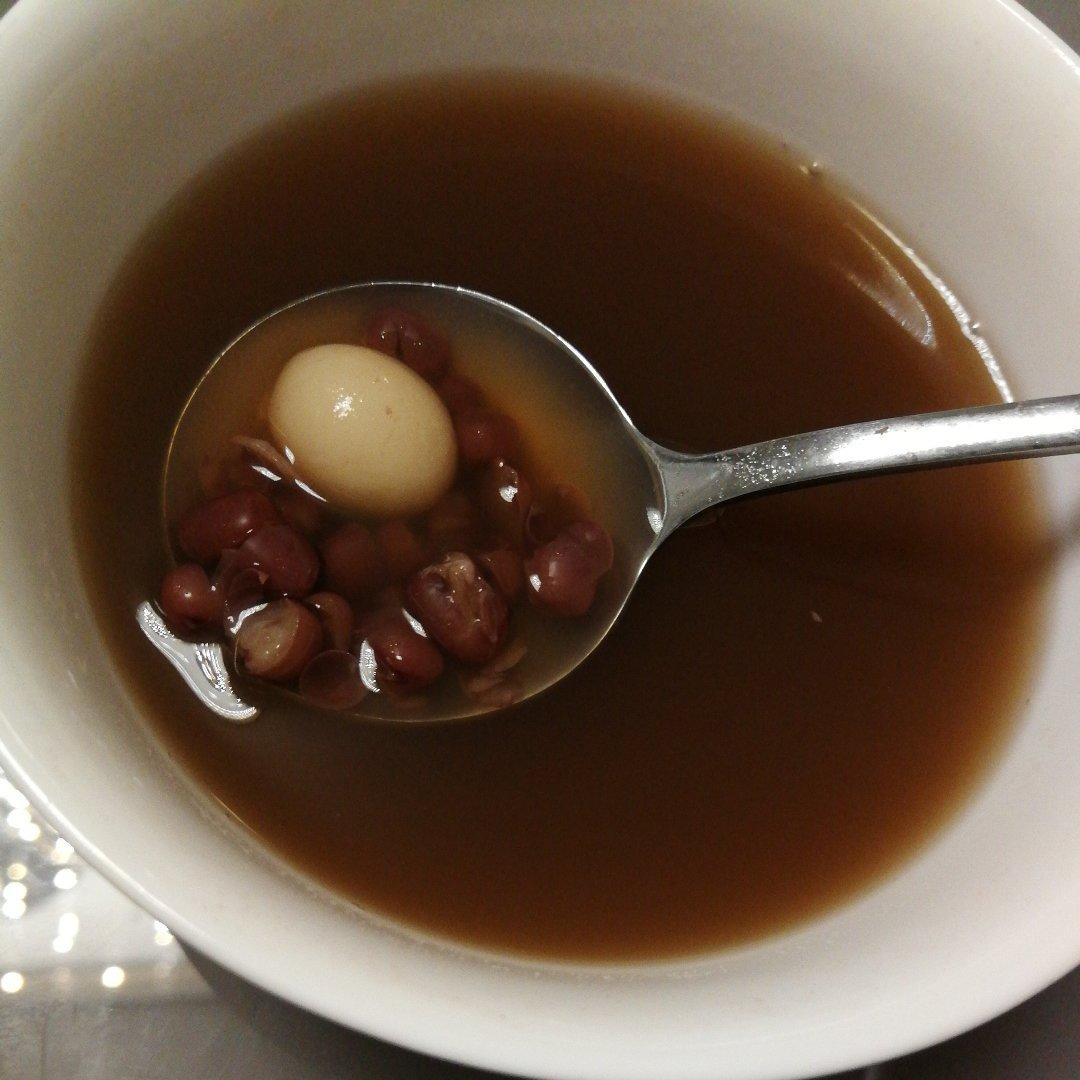 双拼抹茶小圆子红豆汤
