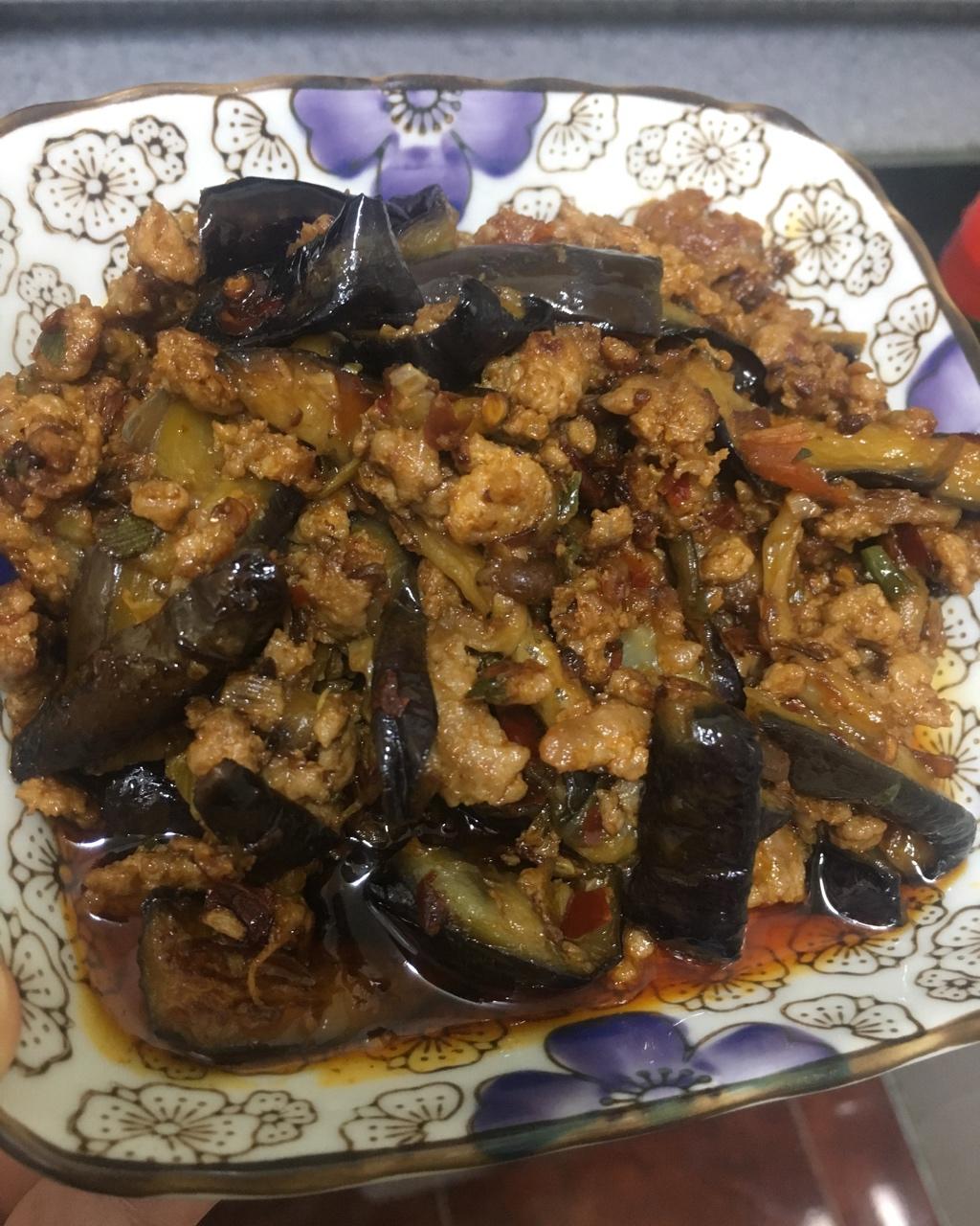 酱爆肉末茄子