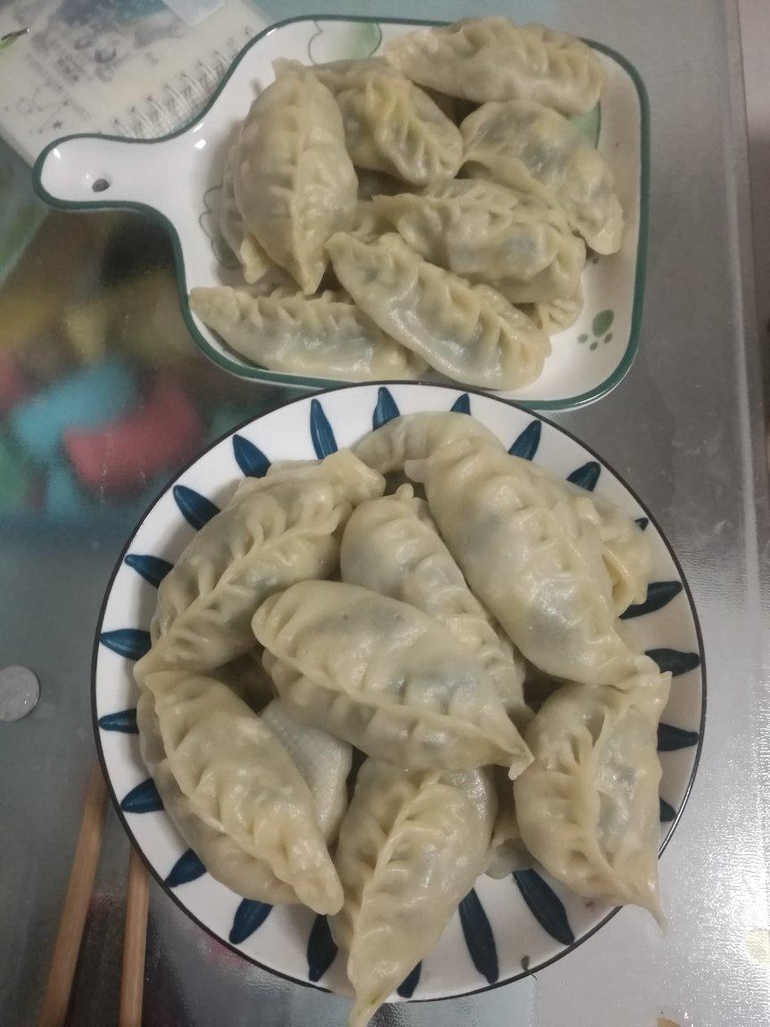 韭菜鸡蛋烫面蒸饺