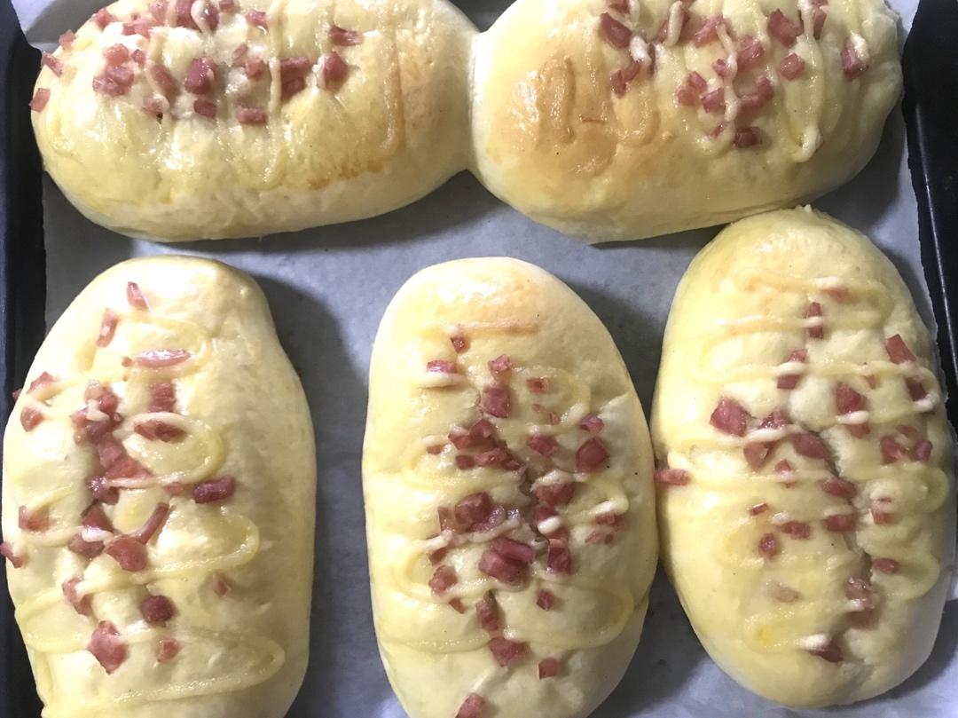 香葱火腿肉松面包