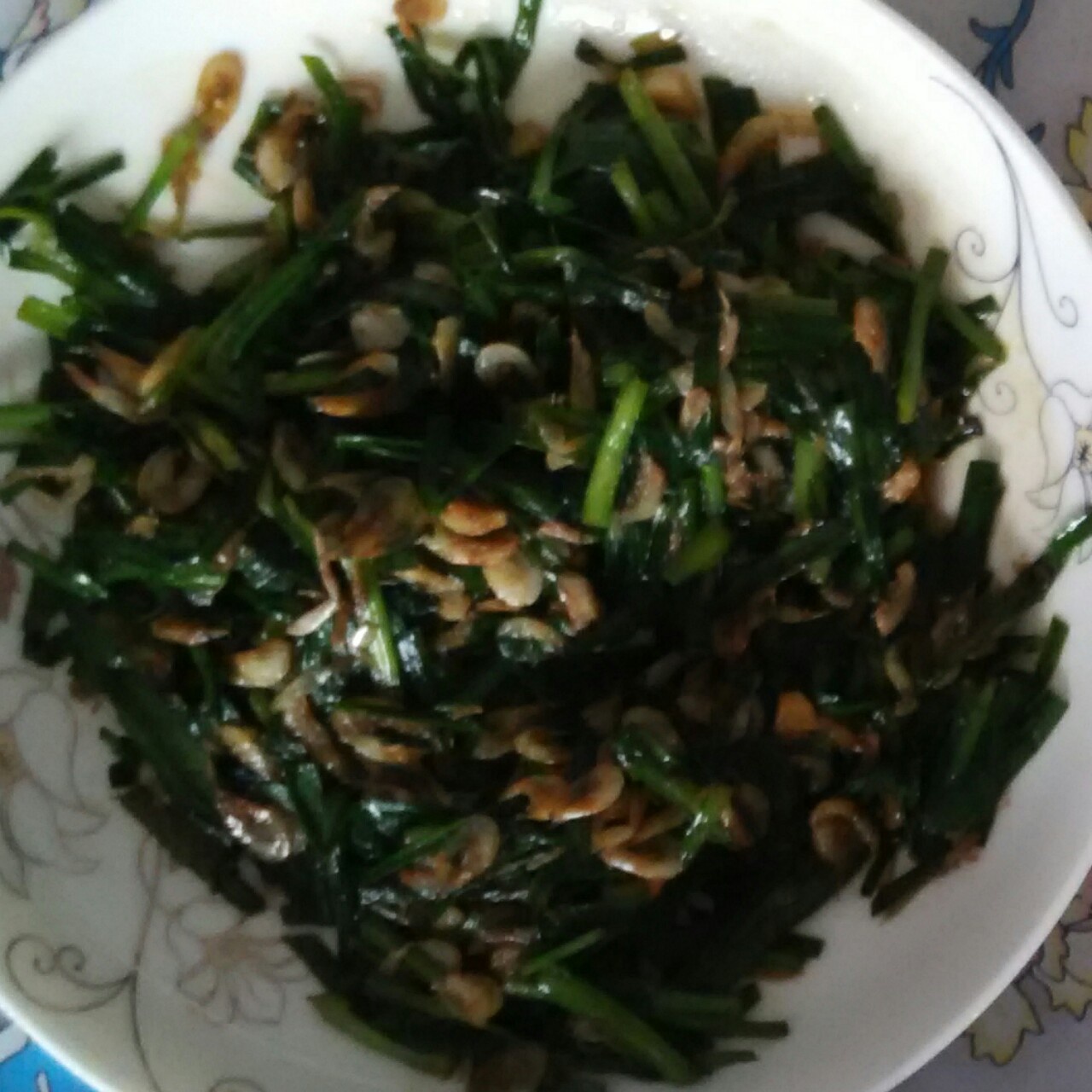 韭菜炒虾皮