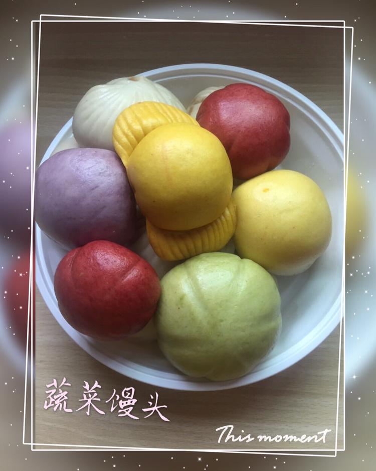 彩色花朵馒头