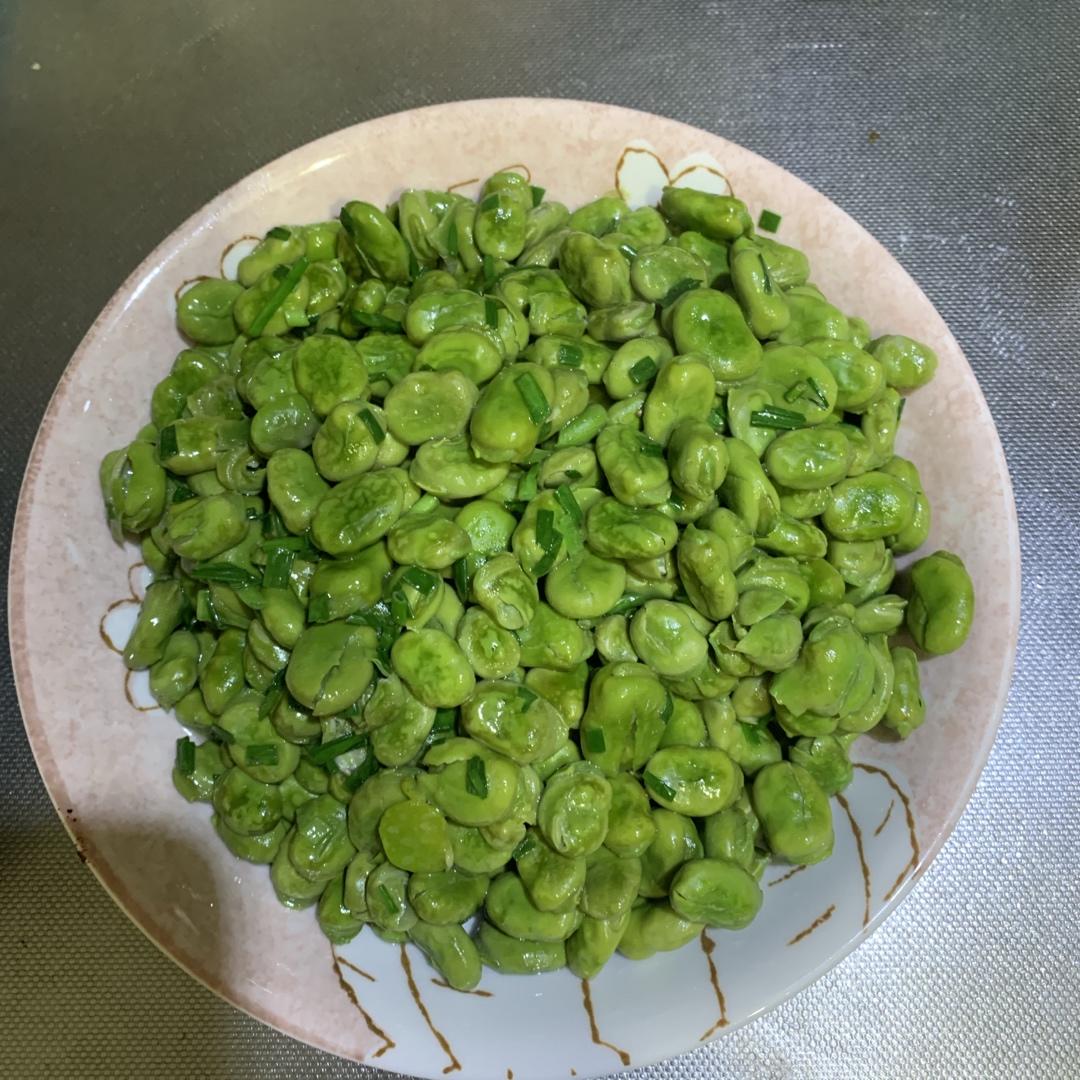 葱炒蚕豆