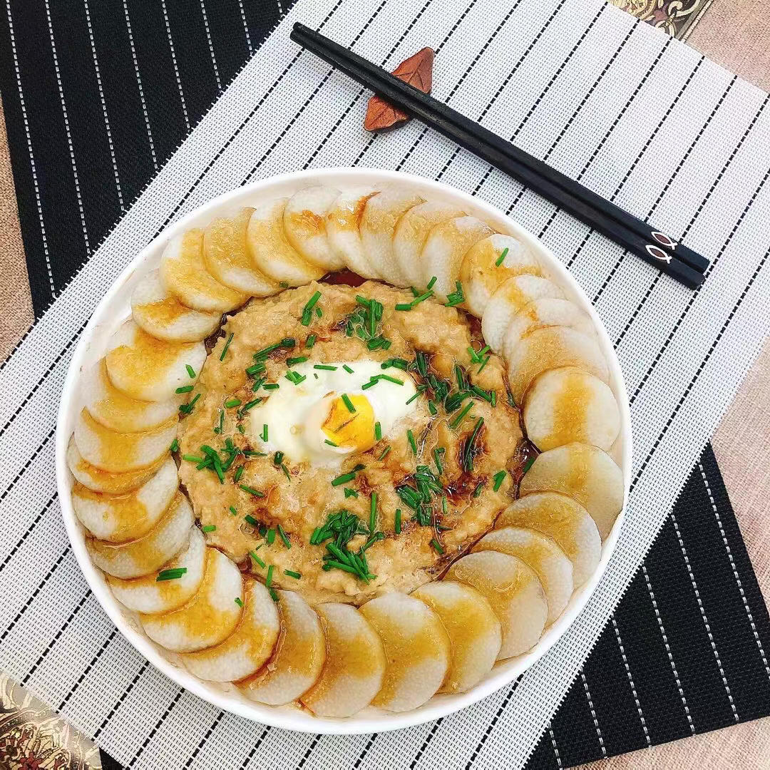山药蒸肉饼