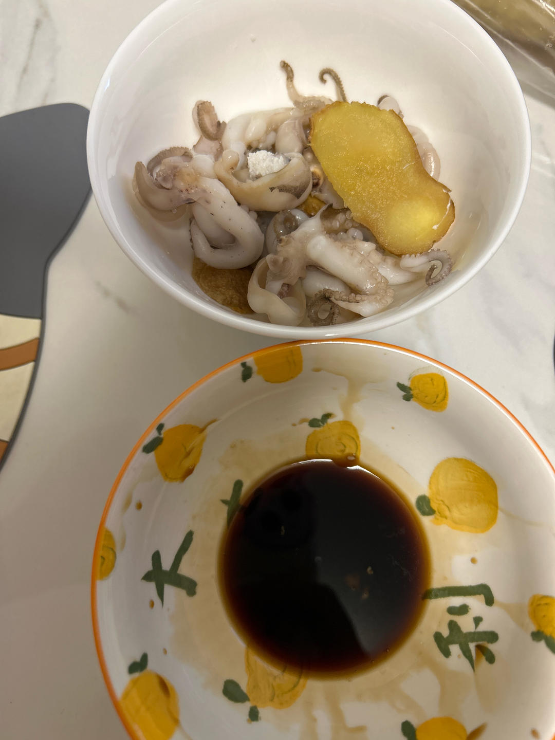 白灼墨鱼仔