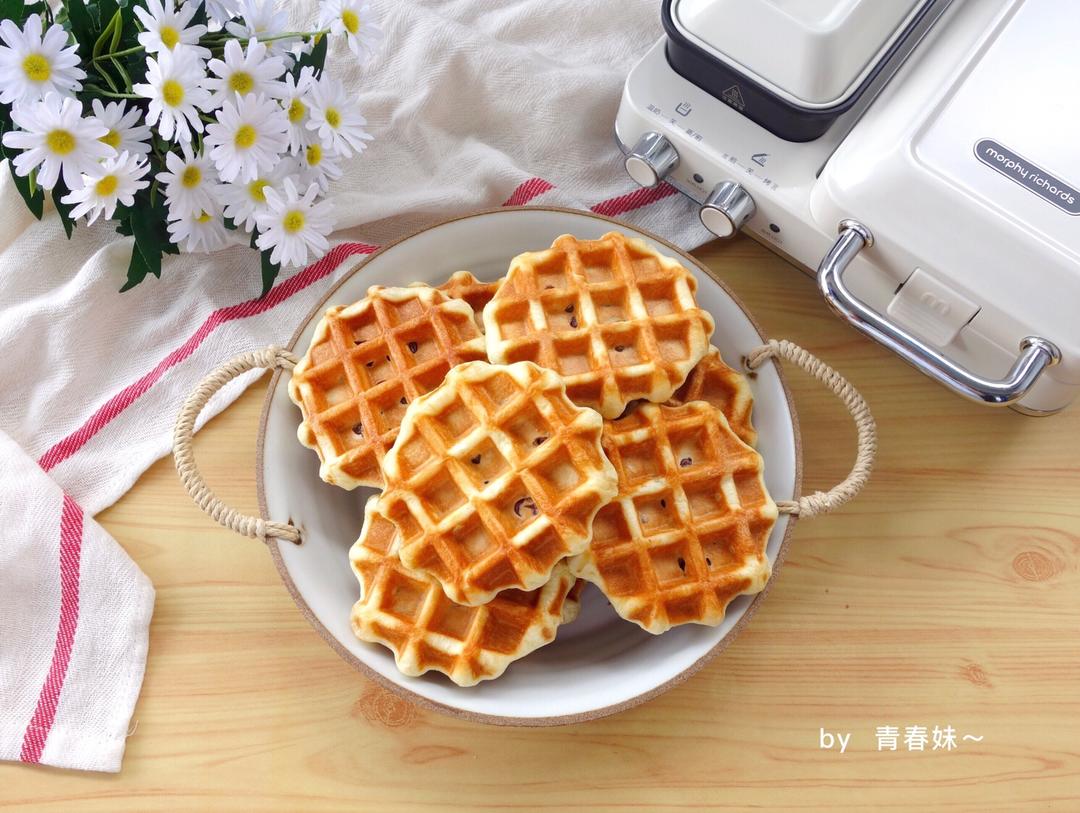 香甜好吃😋自制蜜豆华夫饼❗️巨简单❗️的做法