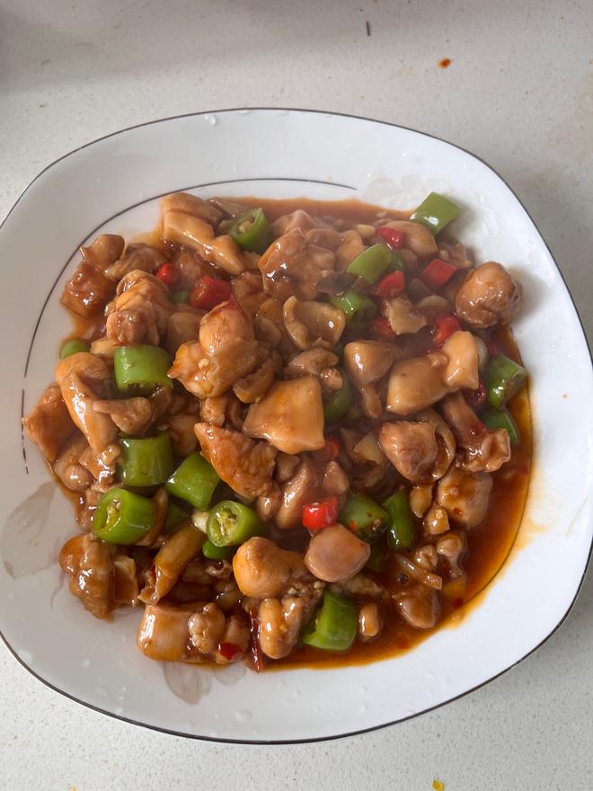 【双椒鸡丁的做法步骤图,双椒鸡丁怎么做好吃】木三饿了_下厨房