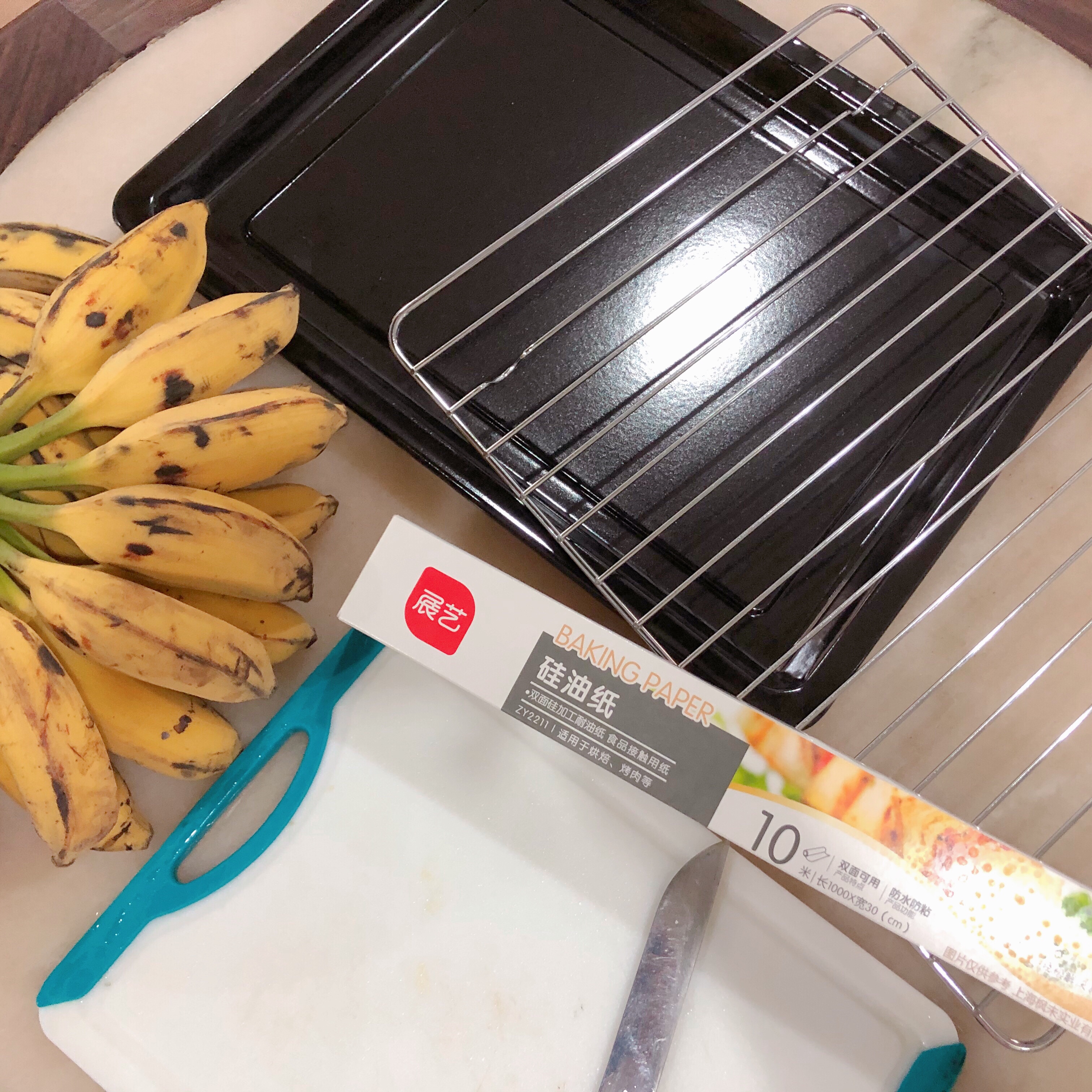 用烤箱烘的香蕉干｜香蕉片