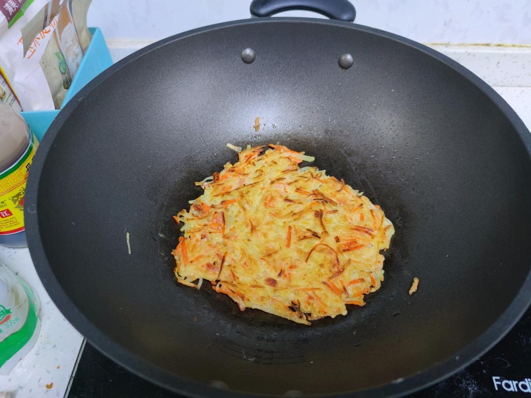 零失败胡萝卜土豆丝饼