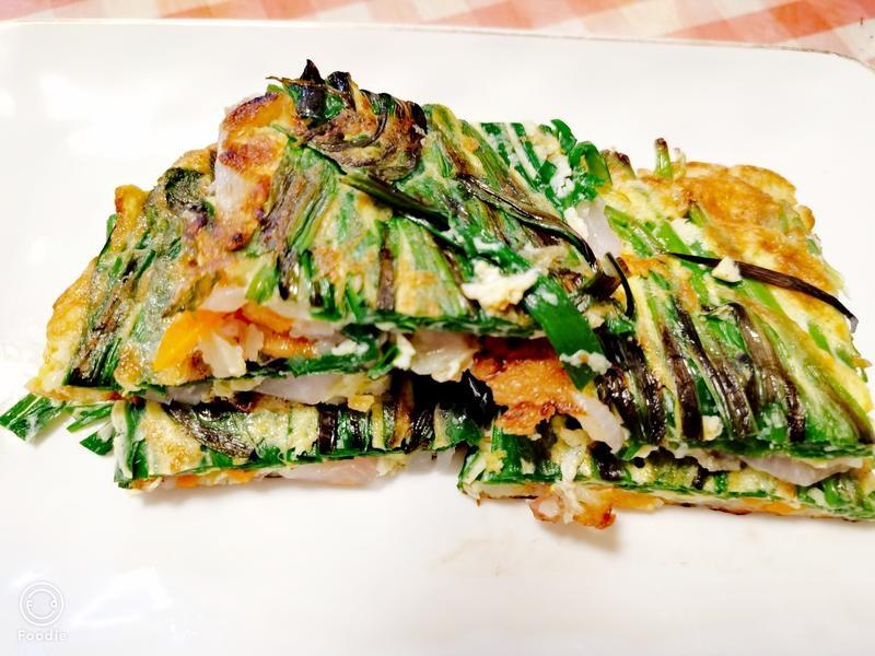 正宗韩式香葱煎饼🌯香脆可口，葱香四溢