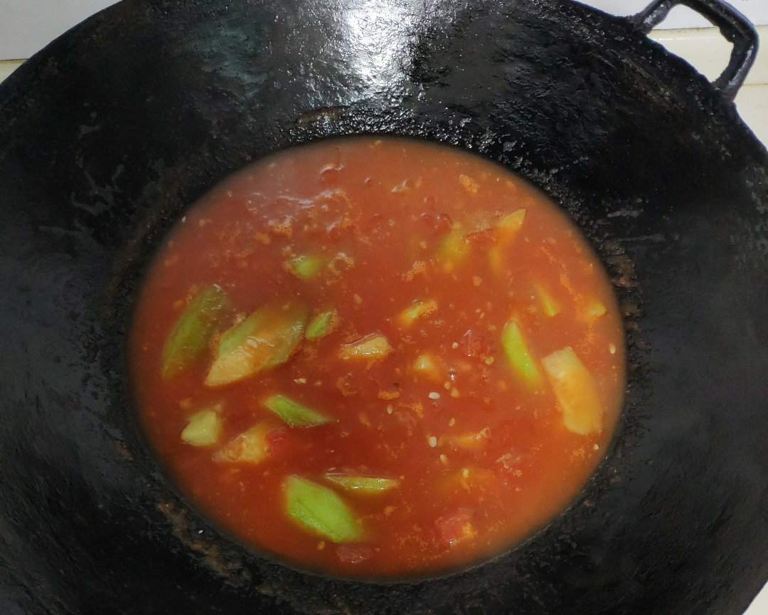 番茄浓汤刀削面的做法 步骤5