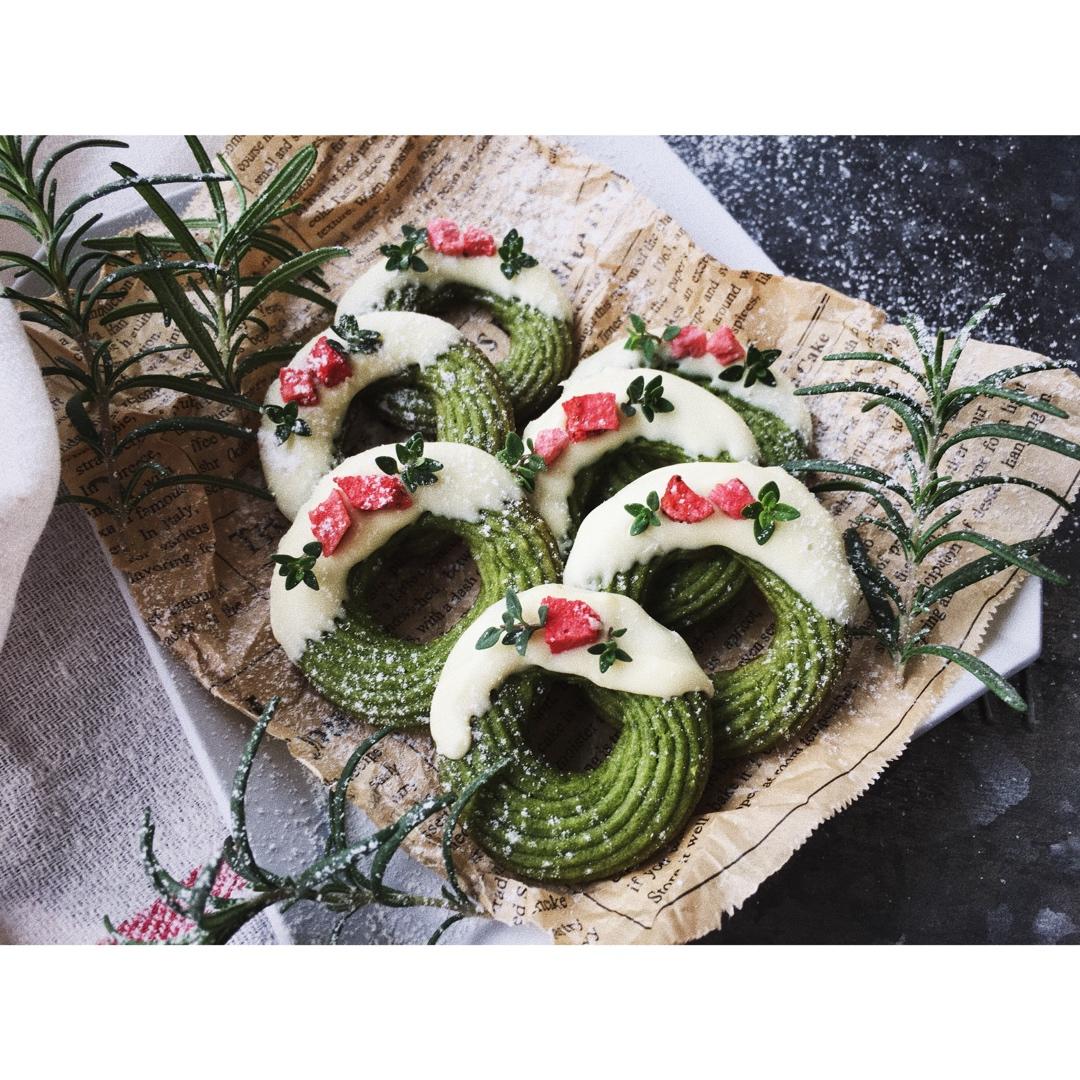 【圣诞】花环小曲奇 Christmas Wreath