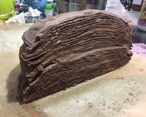 Awful Chocolate黑巧千层蛋糕（班戟预拌粉版）的做法 步骤12