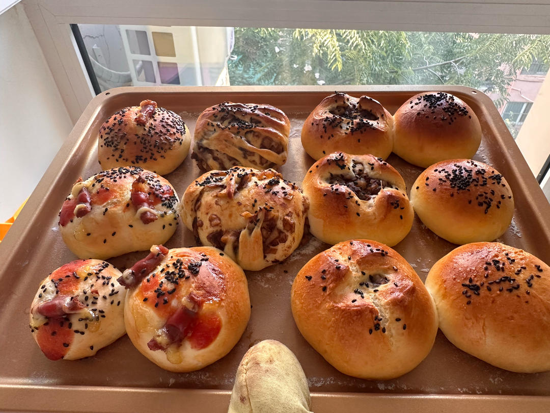 一个面团做4种口味面包！松软可口巨美味！