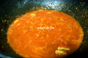 真正的茄汁虾仁（整虾）意面的做法 步骤8