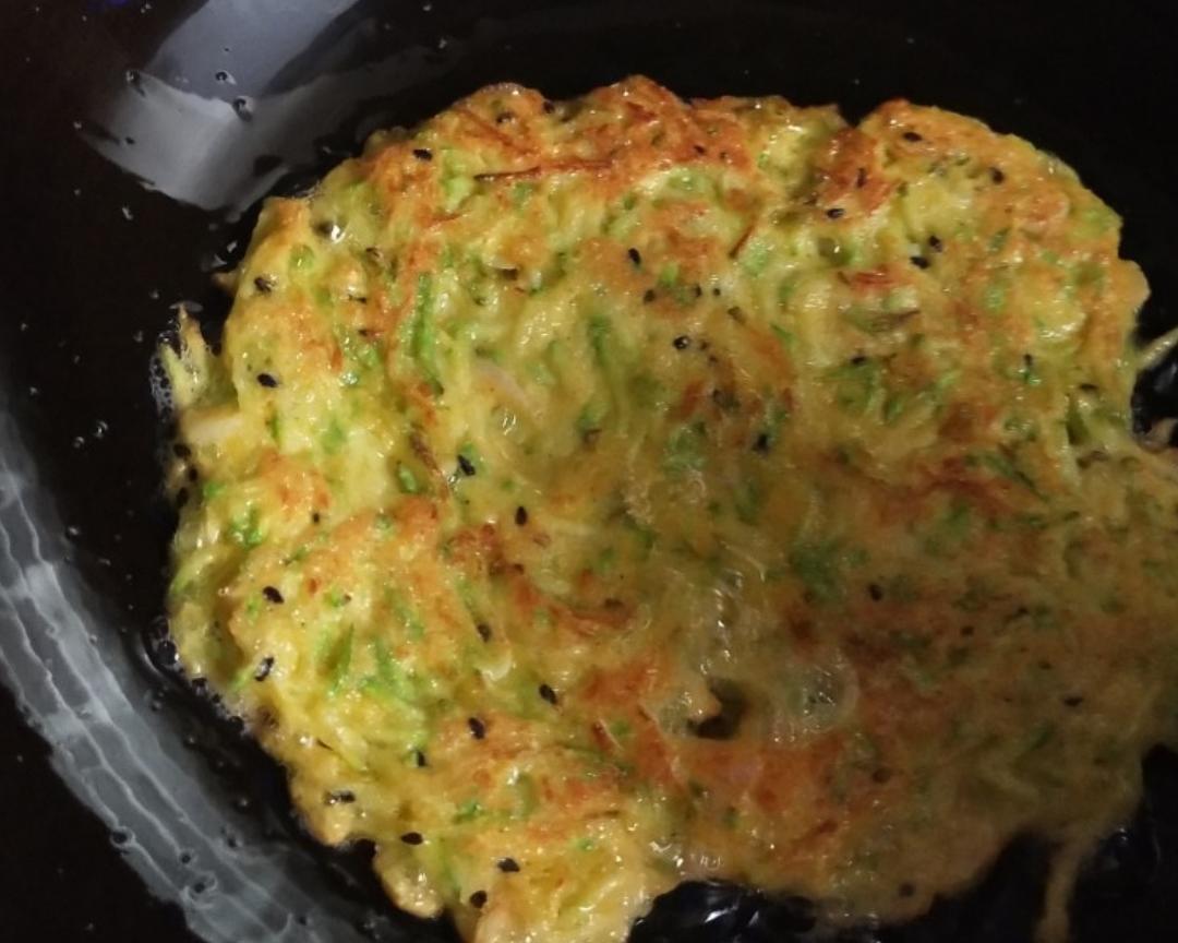 角瓜玉米面鸡蛋饼的做法