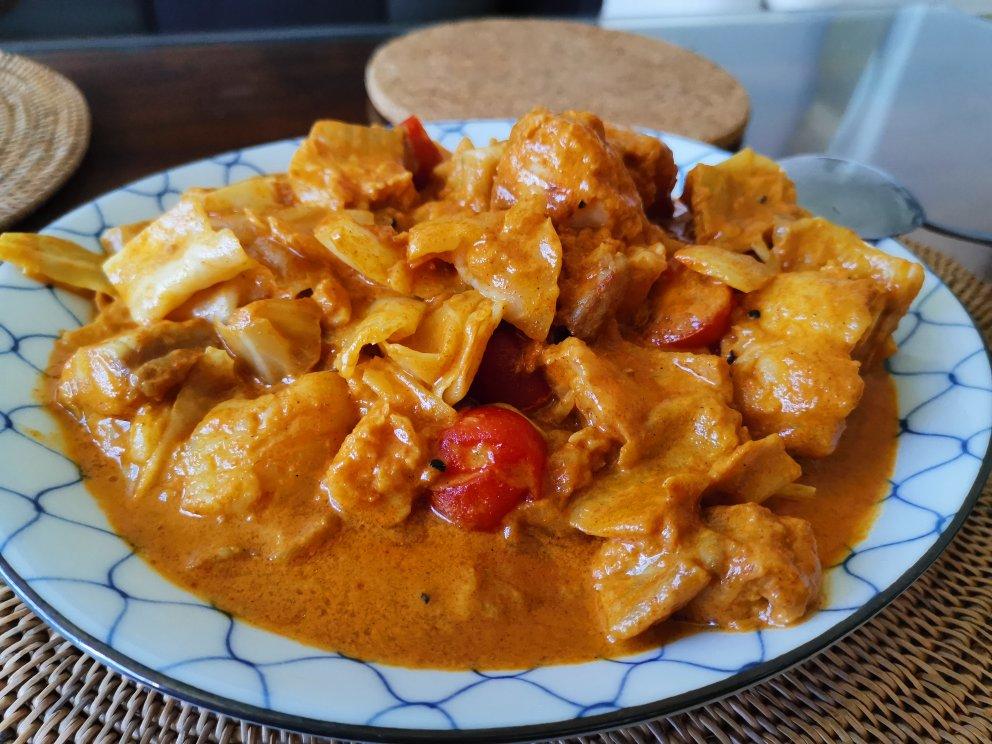 Keto 咖喱龙利鱼