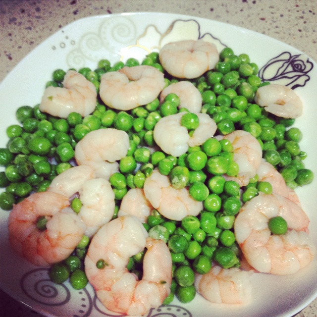 豌豆炒虾仁