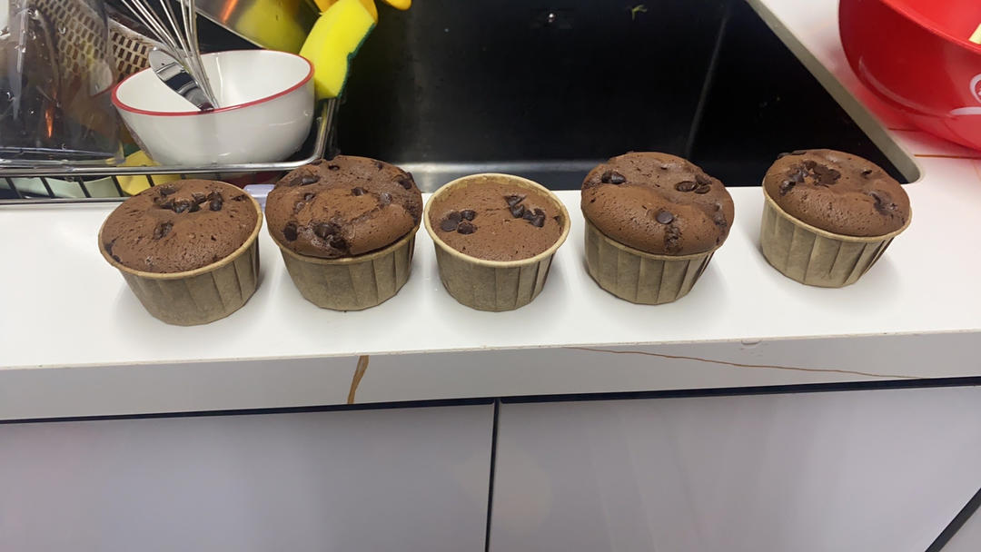 巧克力豆可可戚风杯子蛋糕