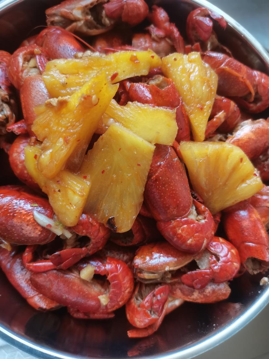 菠萝小龙虾的做法 步骤8