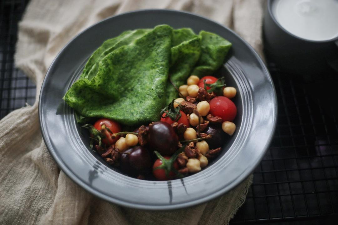 菠菜煎饼 蔬菜饼 卷饼