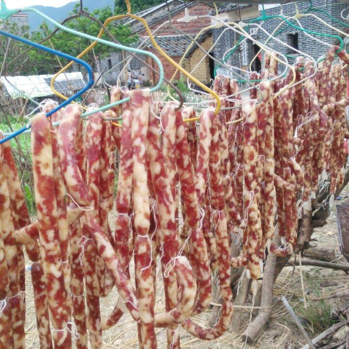 自制广式腊肠（附最快手刮肠衣）