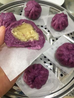 特别适合宝宝（老人）的健脾营养小面食：紫薯莲蓉包的做法 步骤10