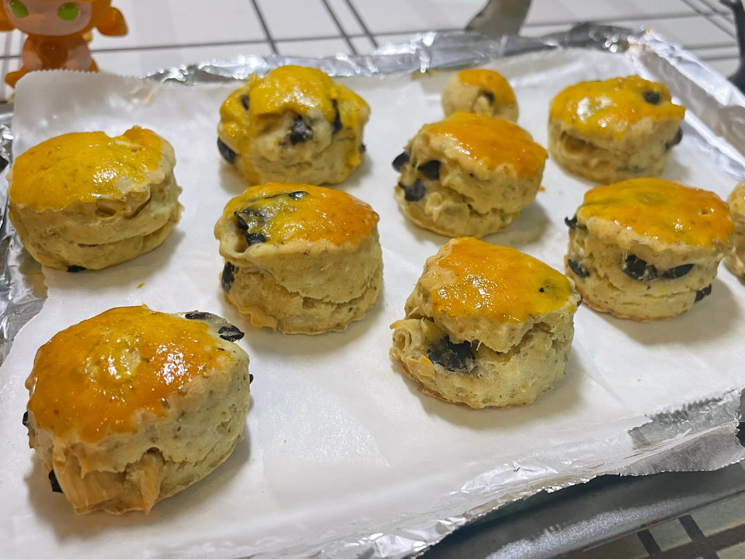 迷迭香大蒜黑橄榄司康