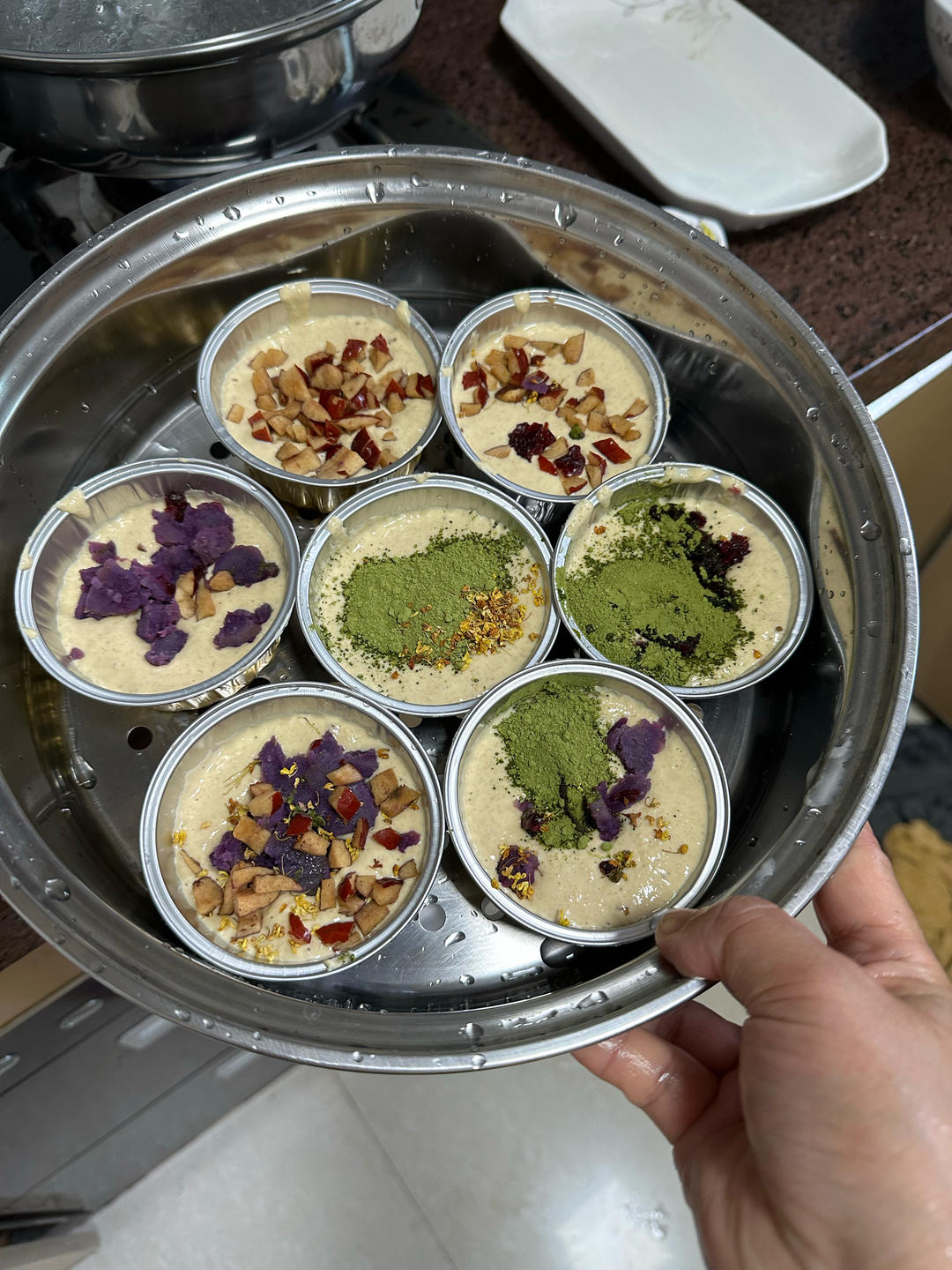 黄金重阳糕&小米松糕&小米桂花糕(附五分钟内快速过筛手法视频)