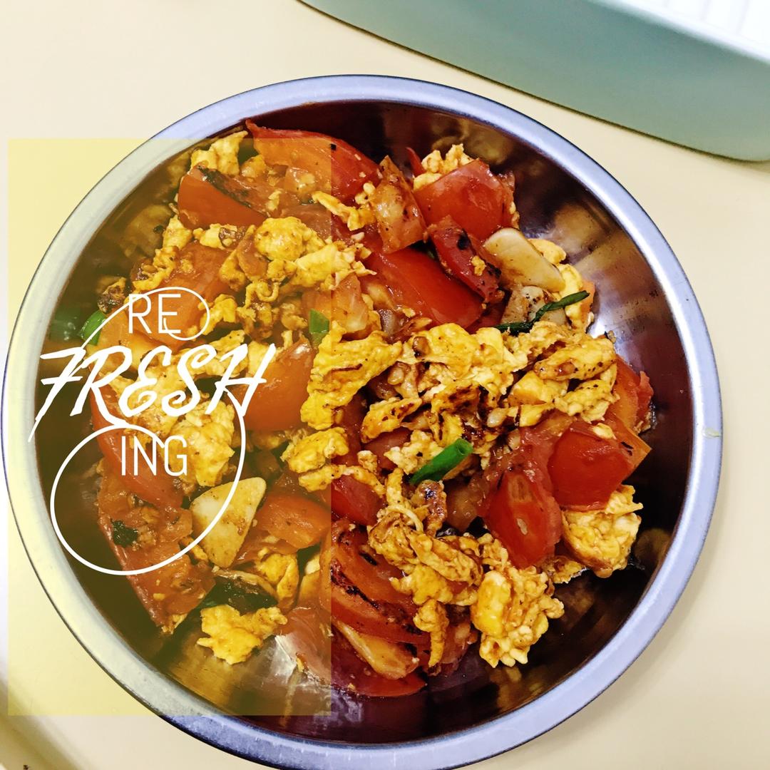 赛螃蟹炒番茄【The national Chinese food】