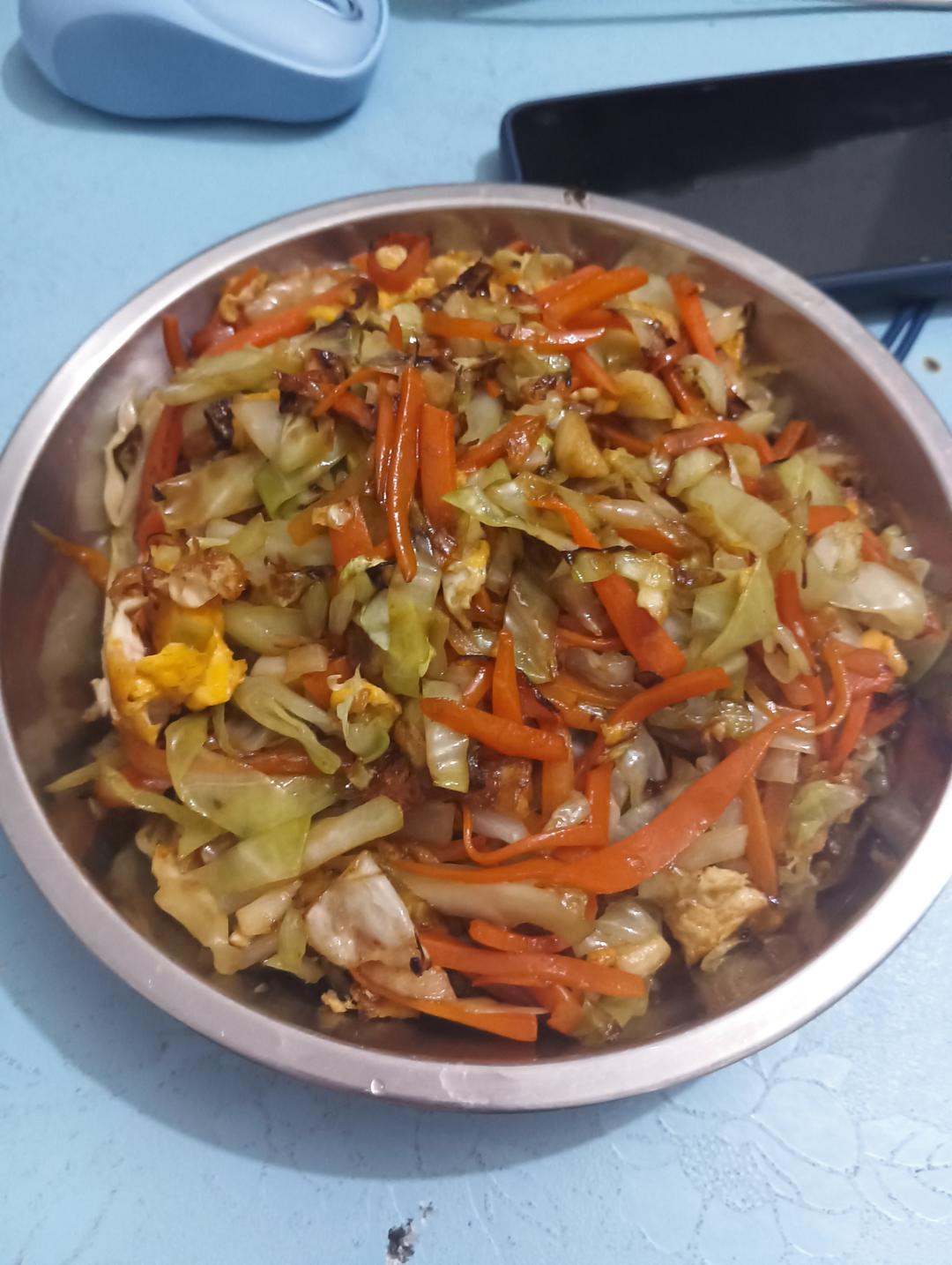 包菜丝炒蛋