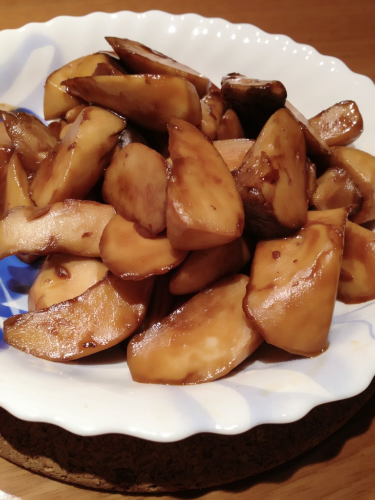 墨染丹青雪做的照烧杏鲍菇