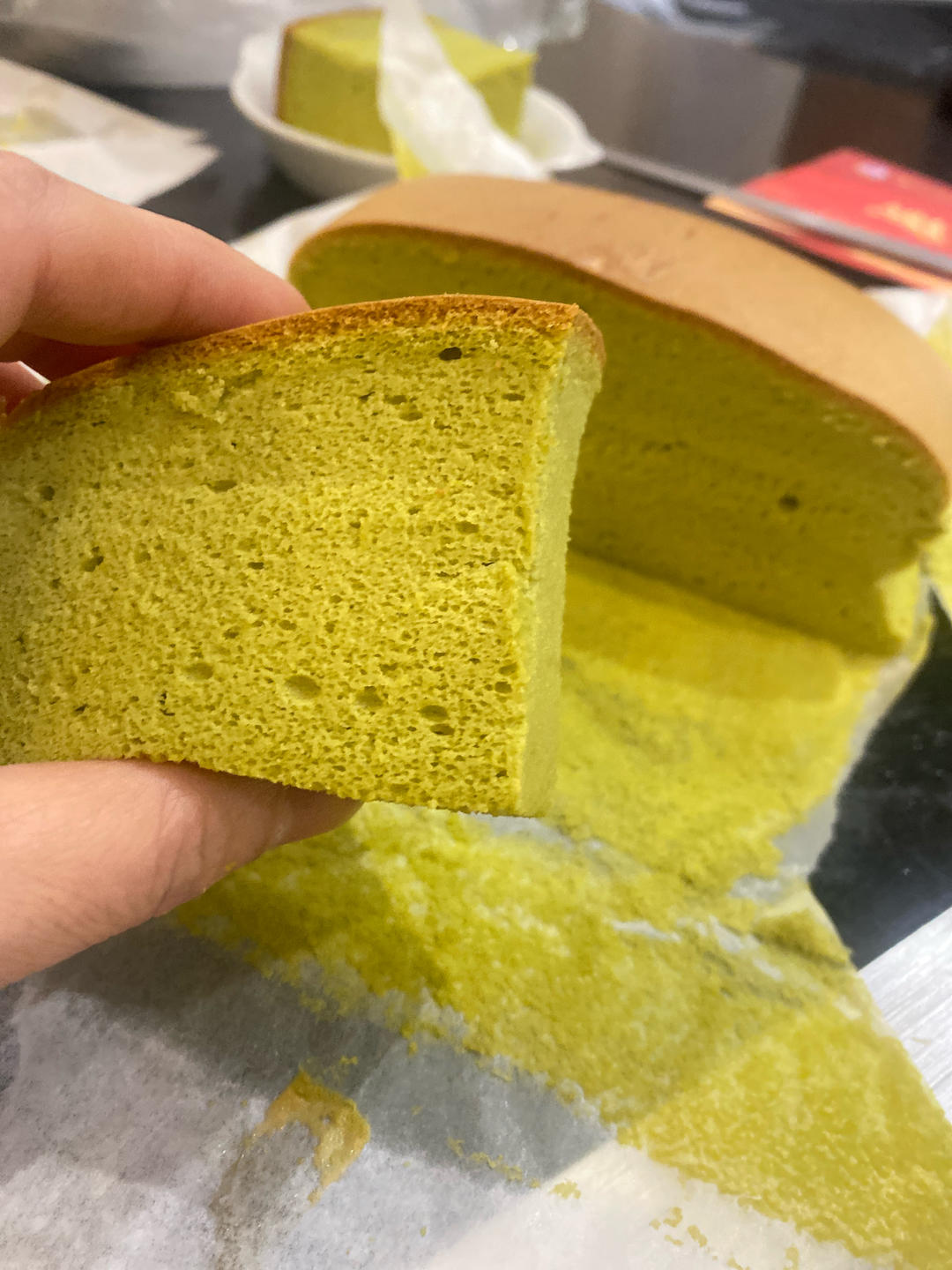 开心果酱古早蛋糕