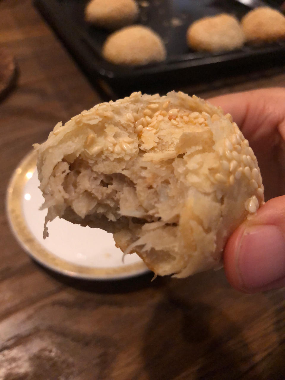 酥皮鲜肉月饼～酥的掉渣