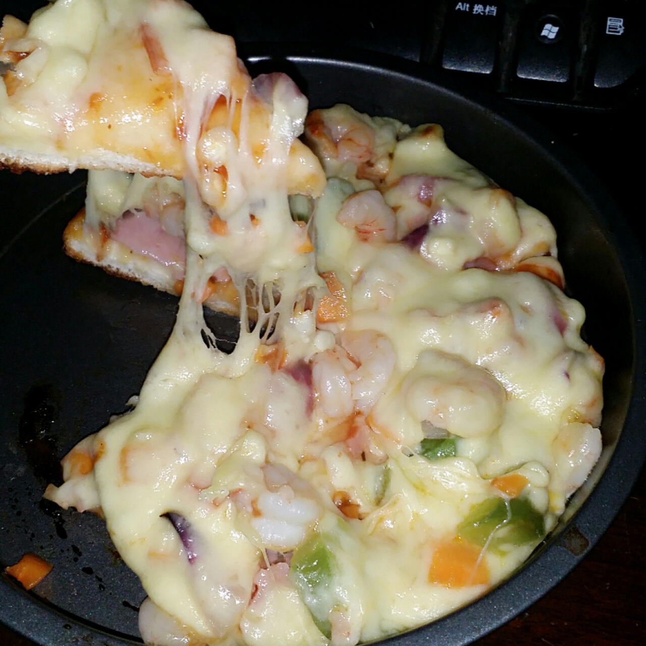 鲜虾培根薄披萨—海氏烤箱定制