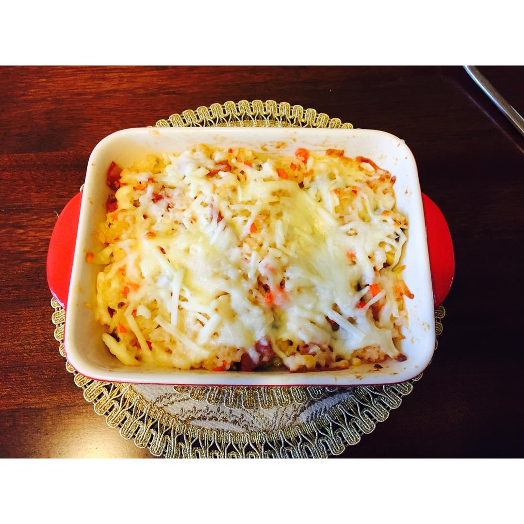 旁儿做的芝士焗饭