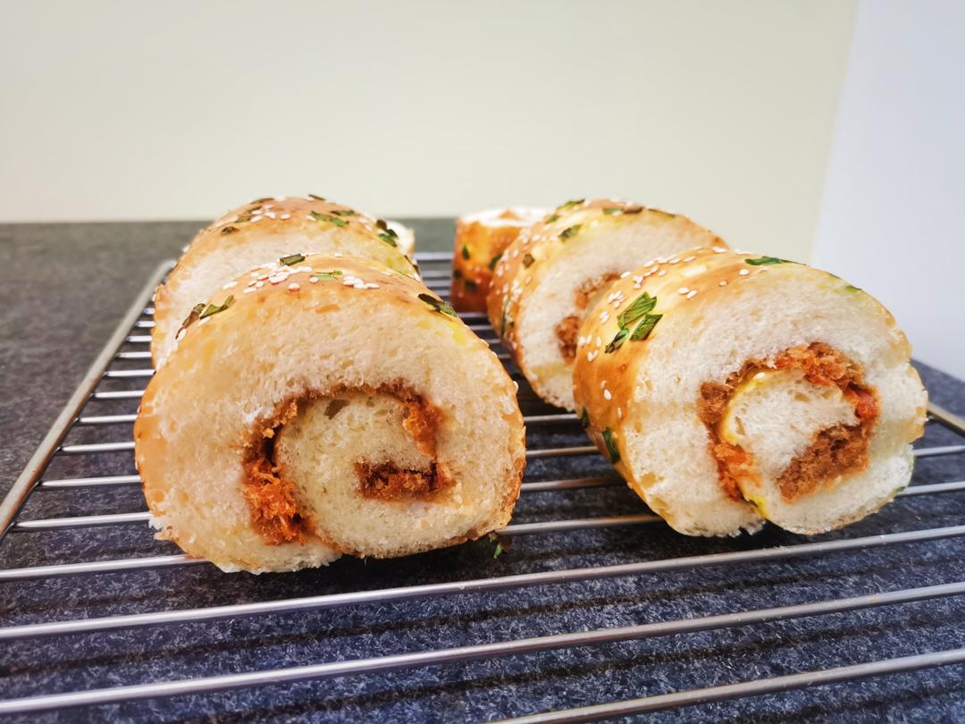 回忆的味道---肉松面包卷