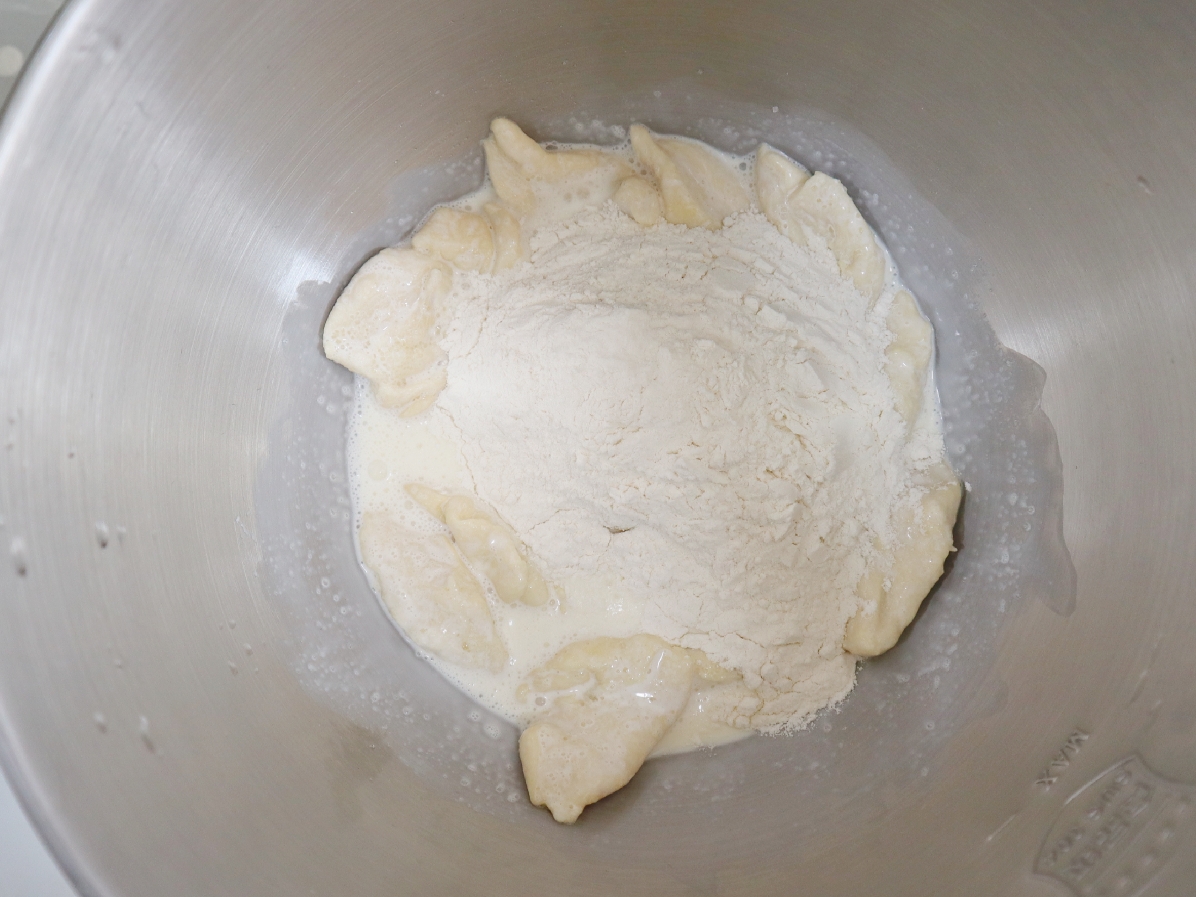 淡奶油吐司❗️超级柔软拉丝，（消耗淡奶油）放三天都不硬的吐司面包❗️的做法 步骤5