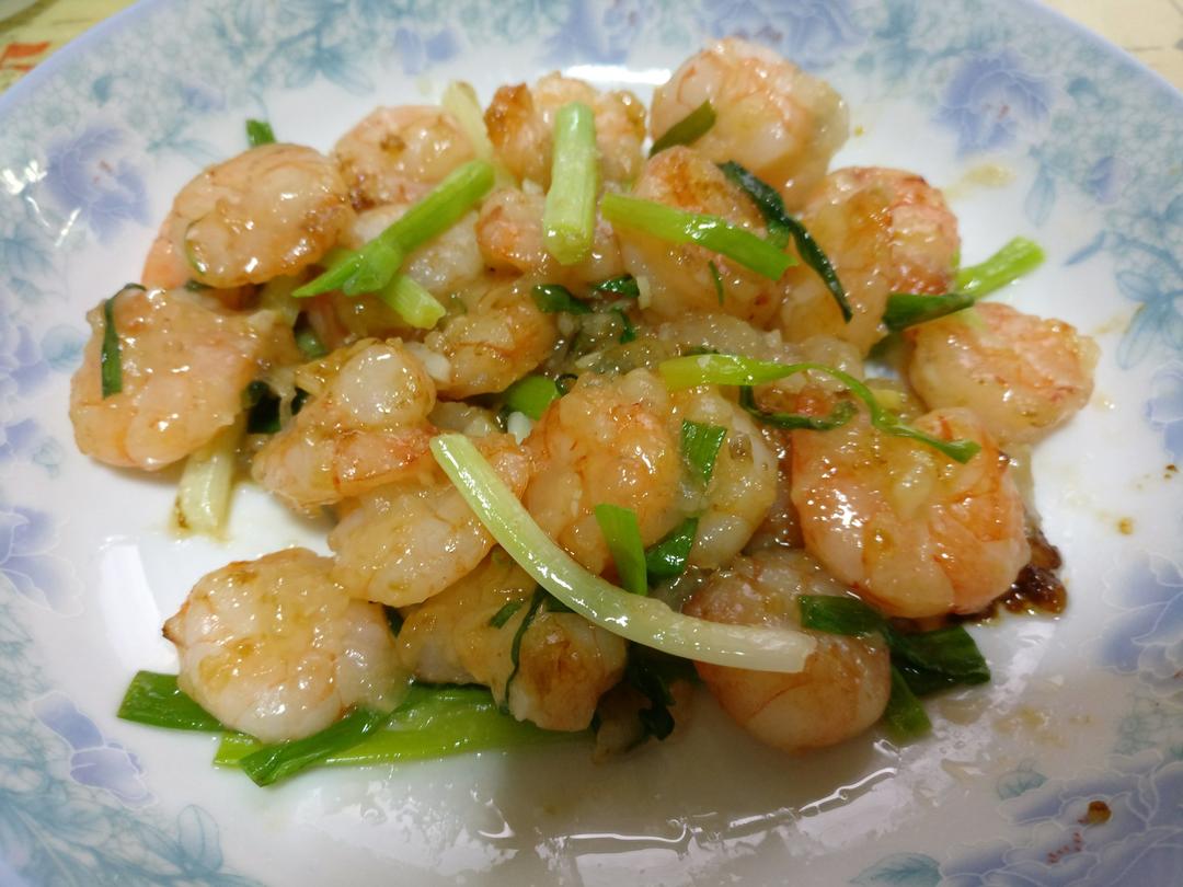 葱爆虾仁