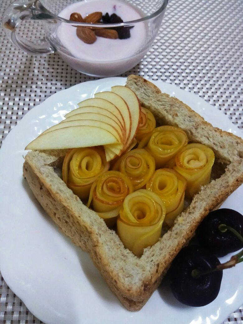 苹果玫瑰吐司