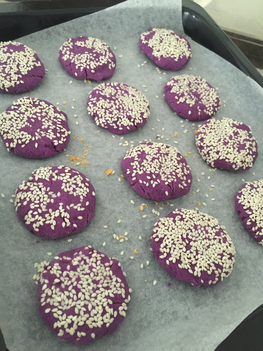 烤箱版紫薯饼（红薯饼）的做法 步骤9