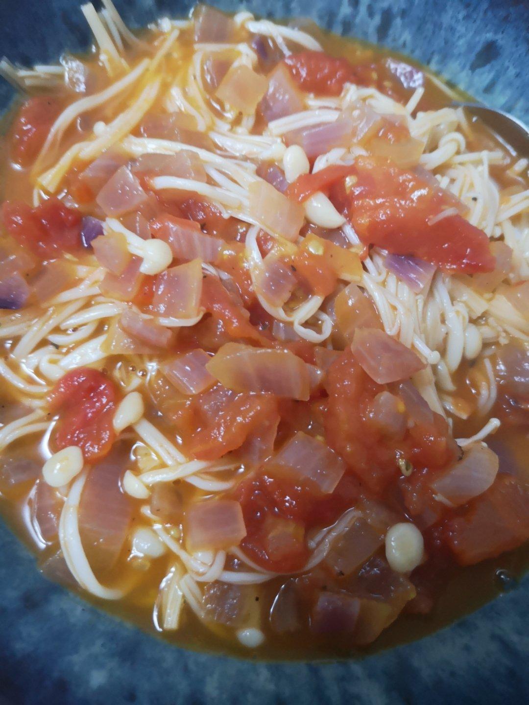 番茄煨金针菇（快手菜）
