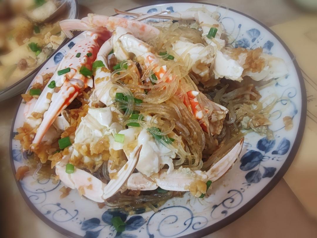 蒜蓉粉丝蒸梭子蟹