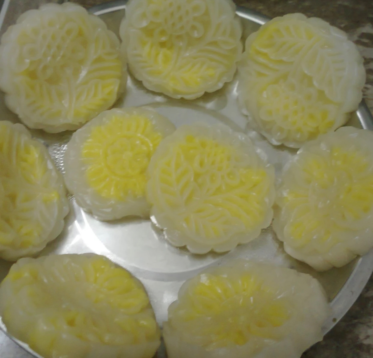 奶黄水晶饼的做法