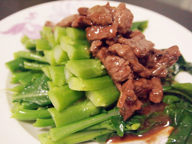 蚝油芥兰牛肉
