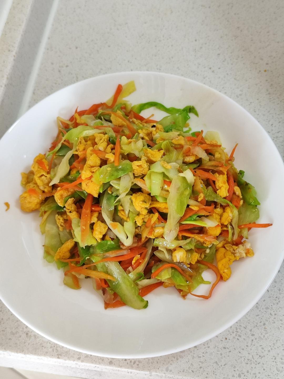 包菜丝炒蛋