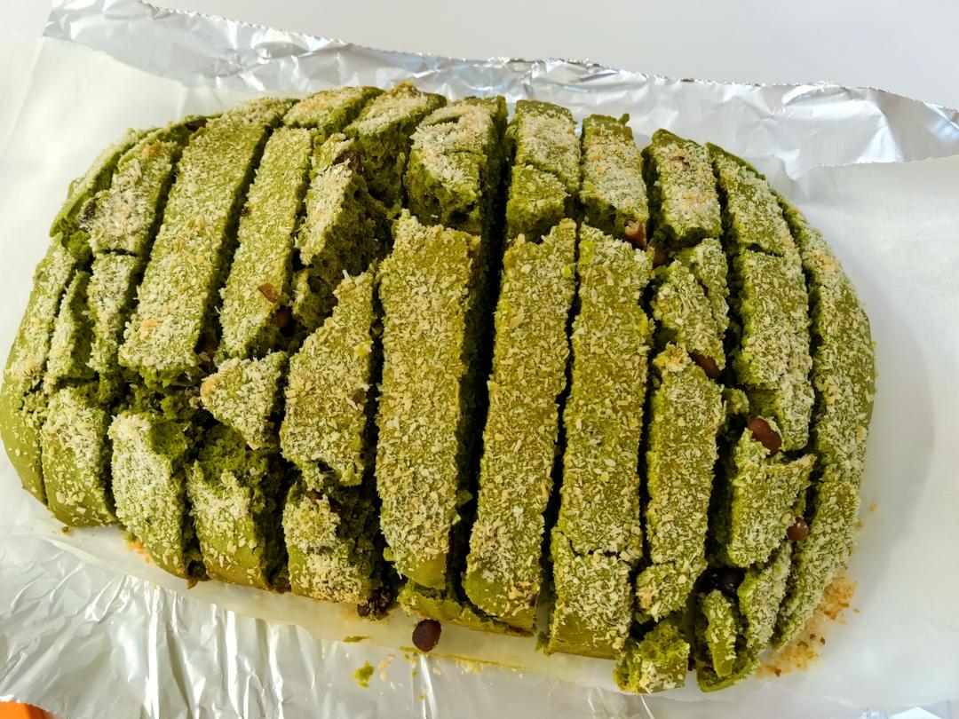 免黄油～无需打发🥥椰香抹茶红豆磅蛋糕