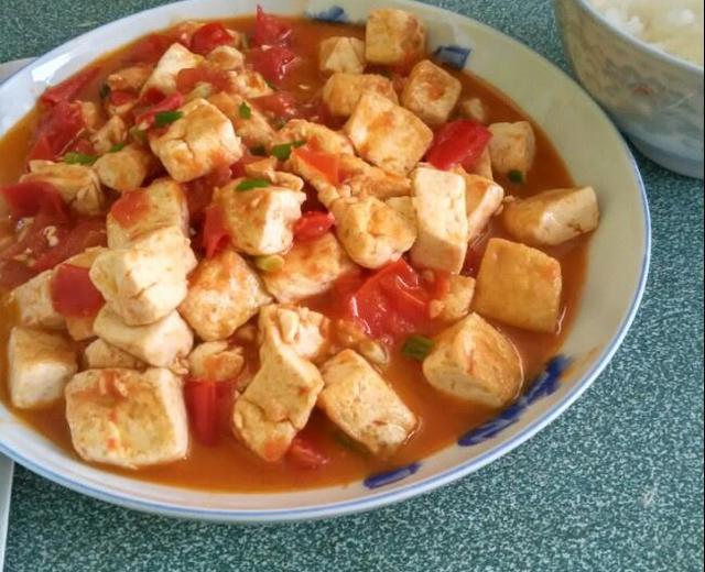 简单的番茄炒豆腐的做法